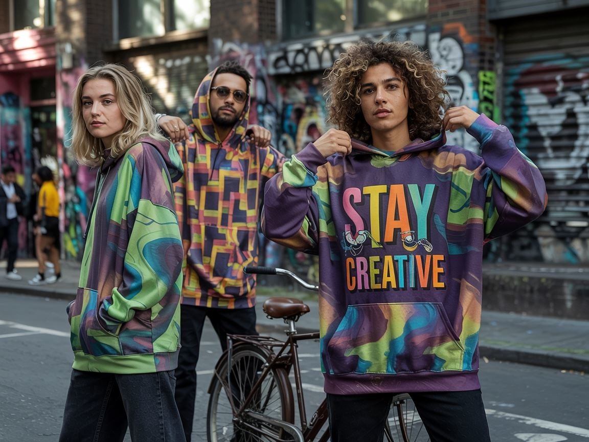 kolorowe bluzy streetwear