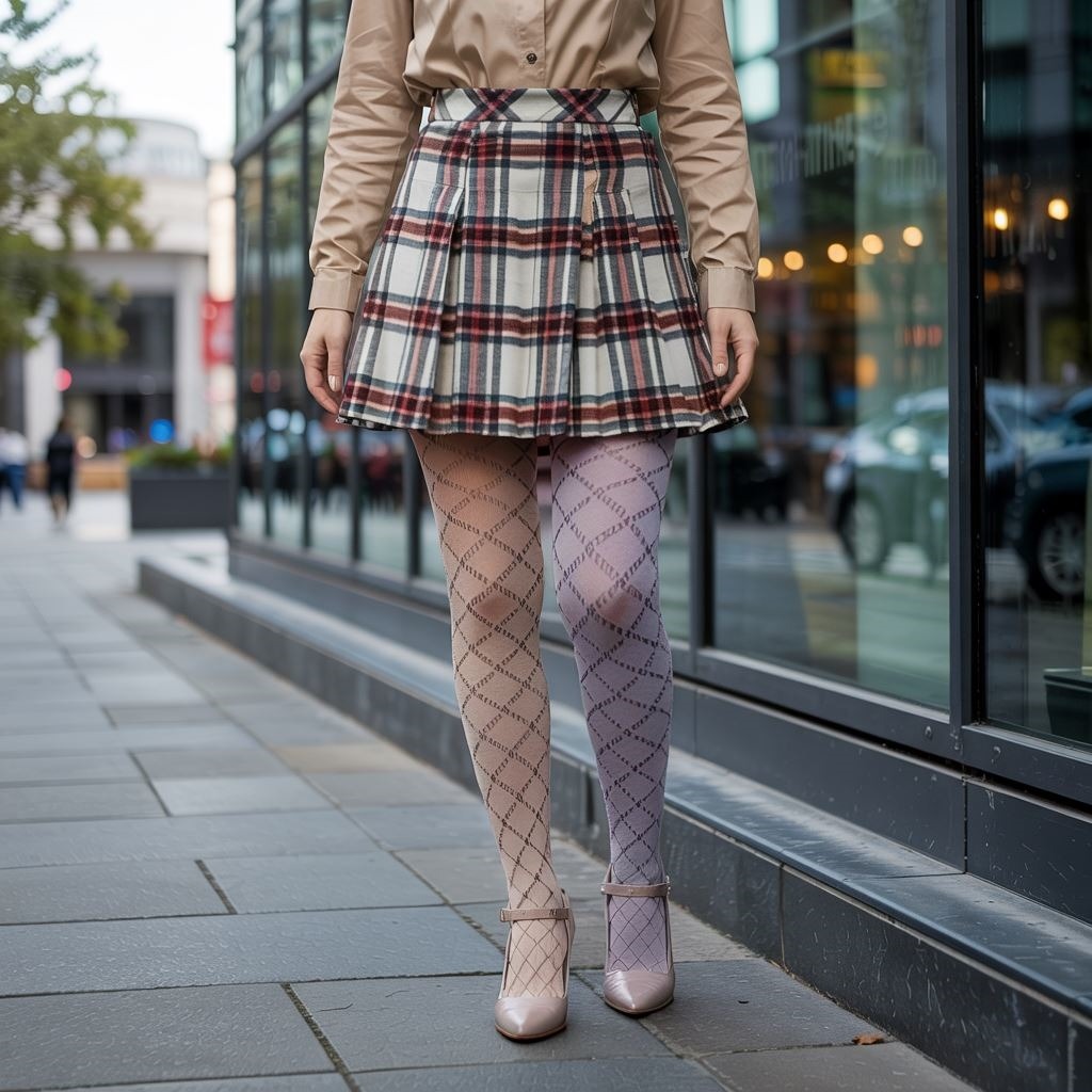 kolorowe rajstopy moda